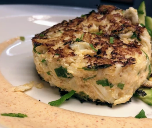 Six each (8 oz) Maryland Style Crab Cakes (Fresh not frozen) - Ready to Broil at Home!